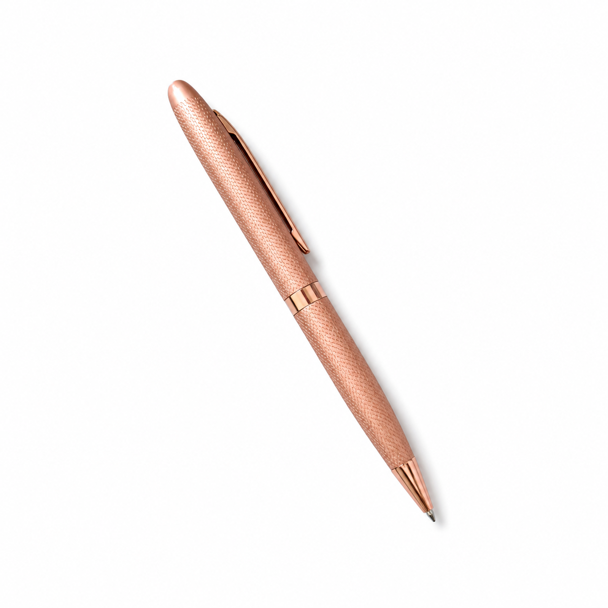 WALIV Rose Lumen ball pen — rose gold finish, studio photograph.
